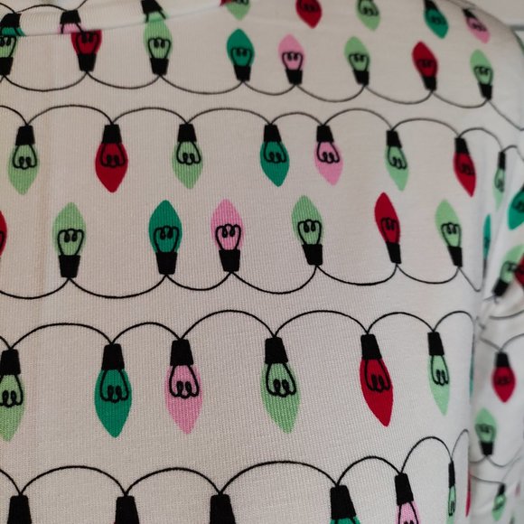 NWOT Christmas Lights Mock Turtleneck Large - Picture 3 of 10